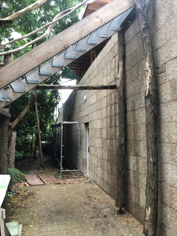 Fertige Ausßendämmung aus Hanfsteinen