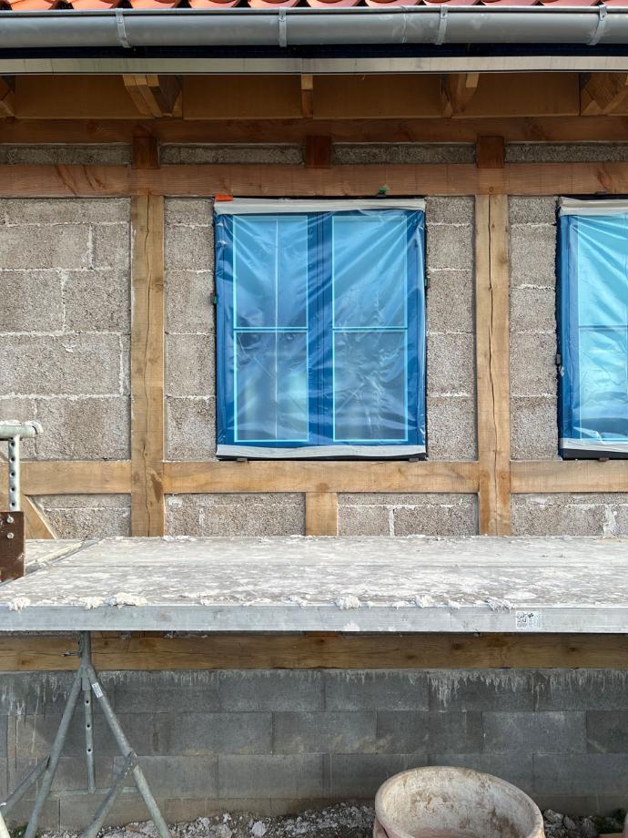 Fachwerk ausgemauert mit Hanfsteinen