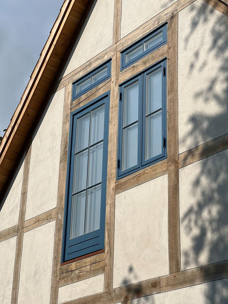 Fachwerk mit Kalkputz und Beekosil Farbe