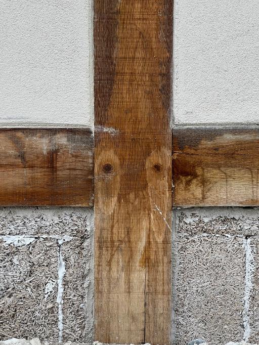 Fachwerk mit Hanfsteinen und Kalamua Kalkputz