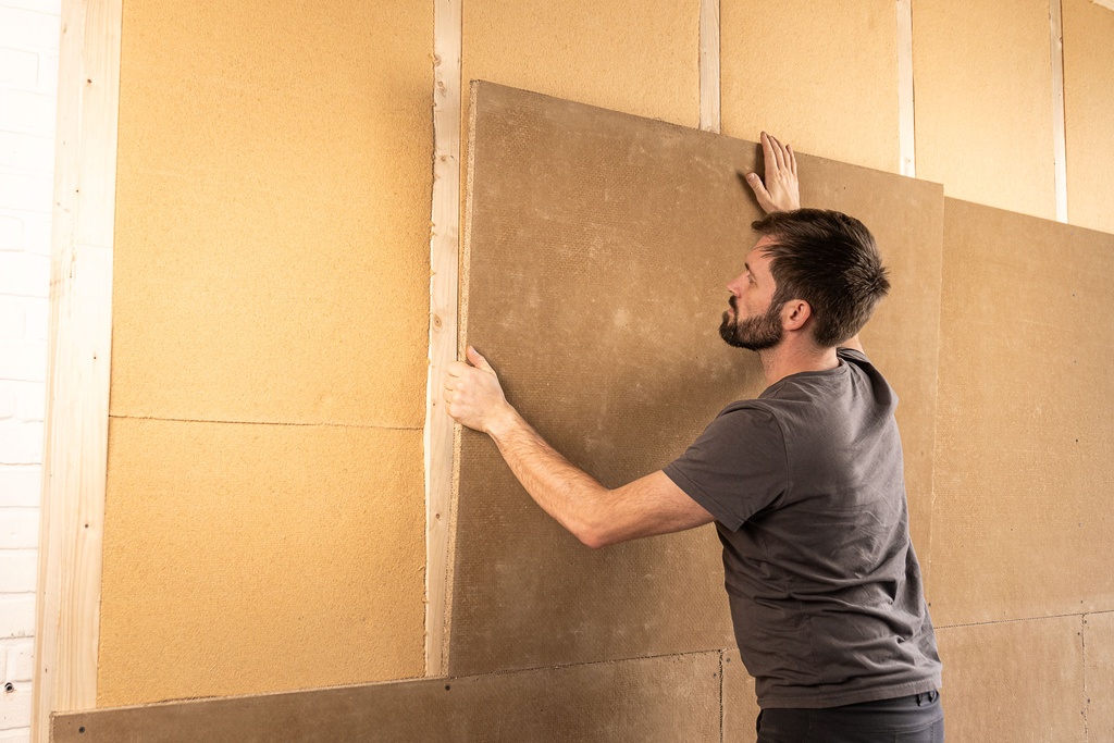 Hanf-Lehmbauplatte leicht