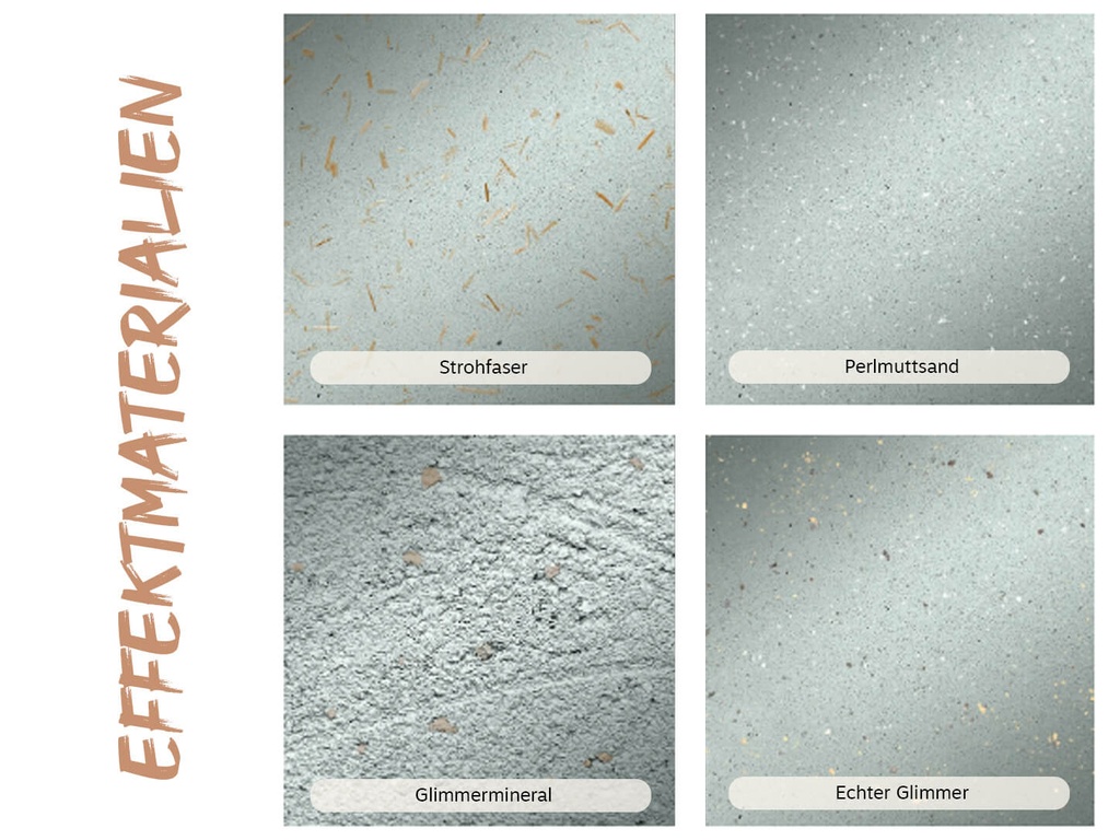 Lehm-Edelputz Effektmaterialien
