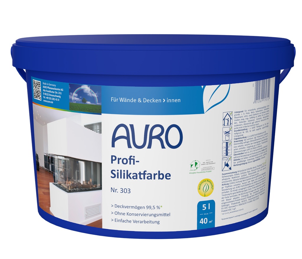 Profi-Silikatfarbe Nr. 303 (5 Liter Gebinde)