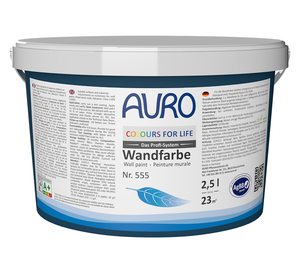 Wandfarbe Nr. 555 (2,5 Liter Gebinde)