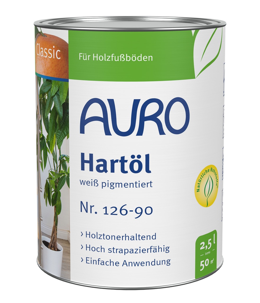 Hartöl weiß pigmentiert Nr. 126-90 (2,5 Liter Gebinde)
