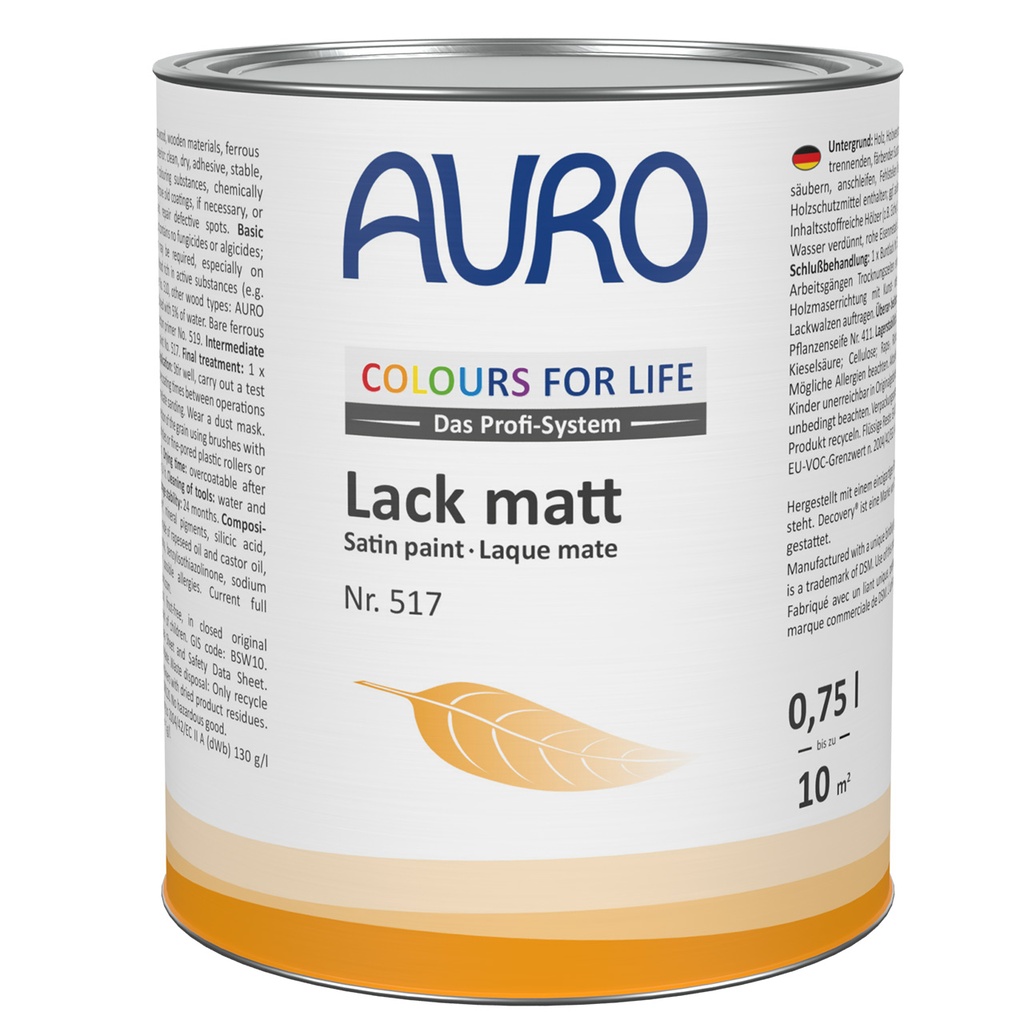 COLOURS FOR LIFE Lack matt Nr. 517 (0,75 Liter Gebinde)