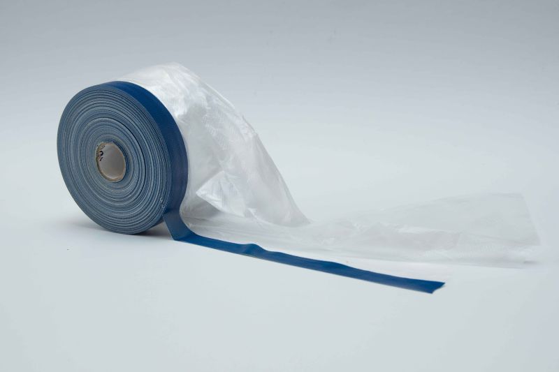 Masking film with textile tape, 110 cm wide