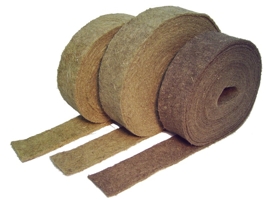 Hemp insulation strips for edges