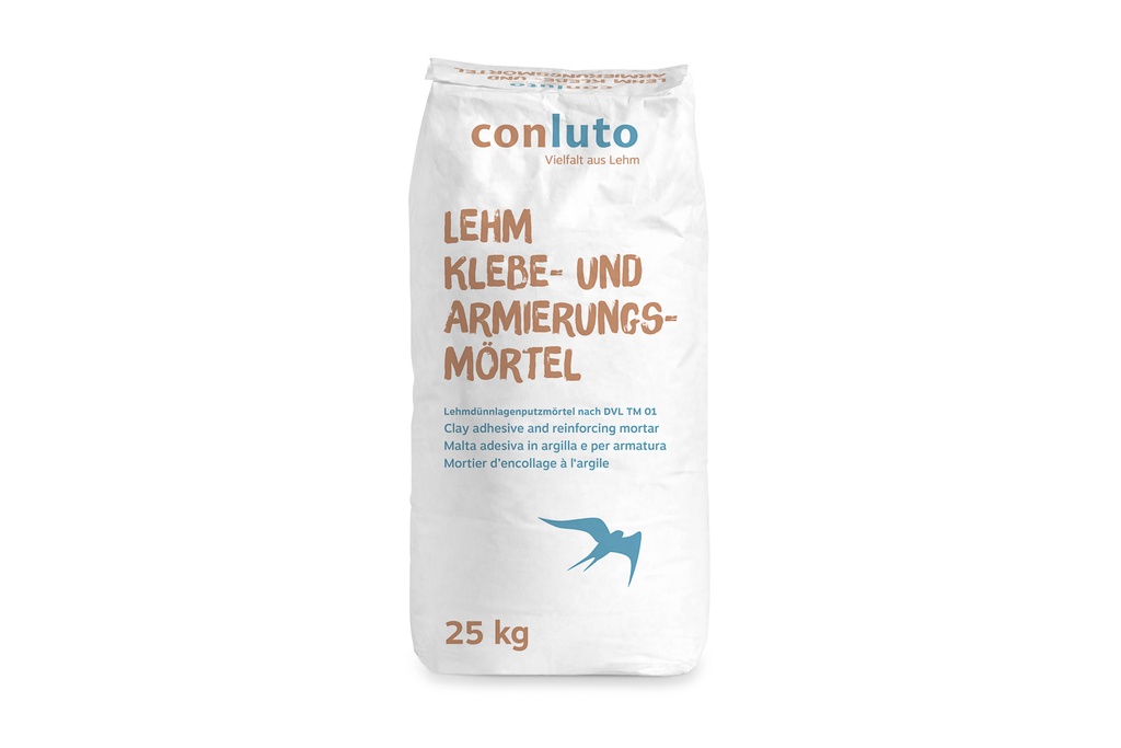 Clay adhesive and reinforcing mortar