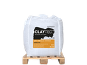 Clay topcoat plaster coarse with straw, earth-moist