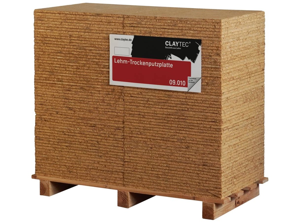 Ler tørret pudsplade D=16 mm, hele palle