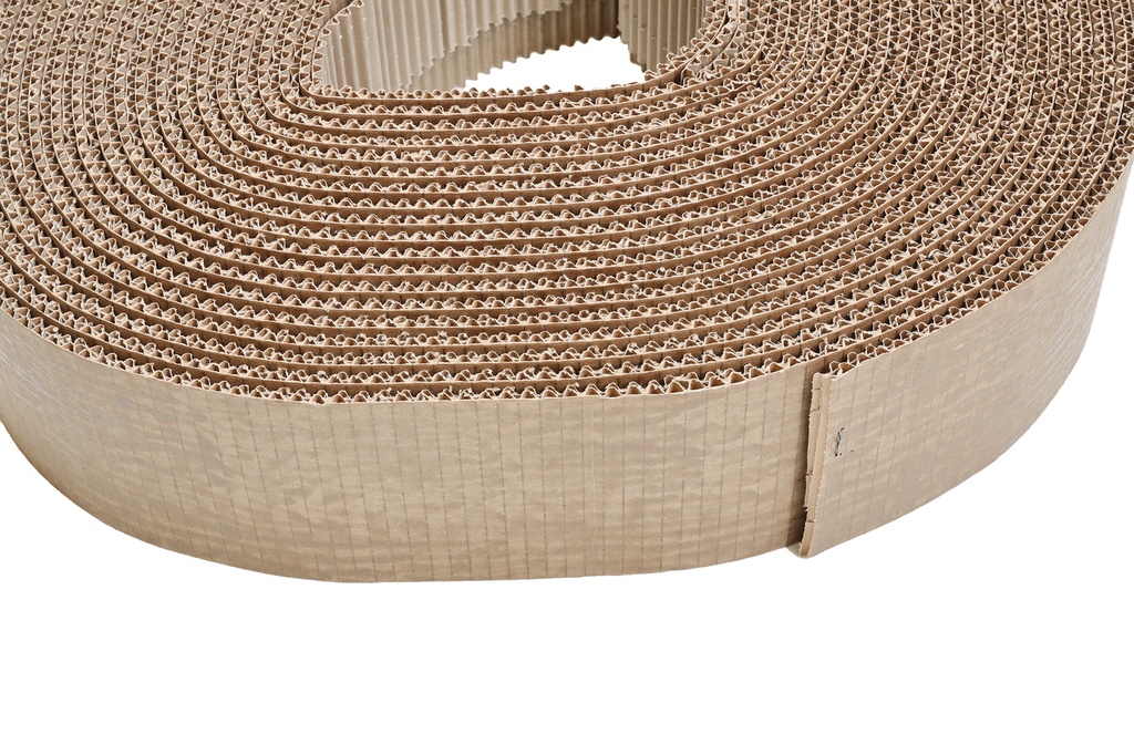 Edge insulation strips made of coated corrugated cardboard