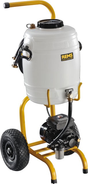 Rinsing and filling pump
