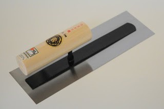 Honyaki smoothing trowel square, 0.3 mm thick, extra flexible