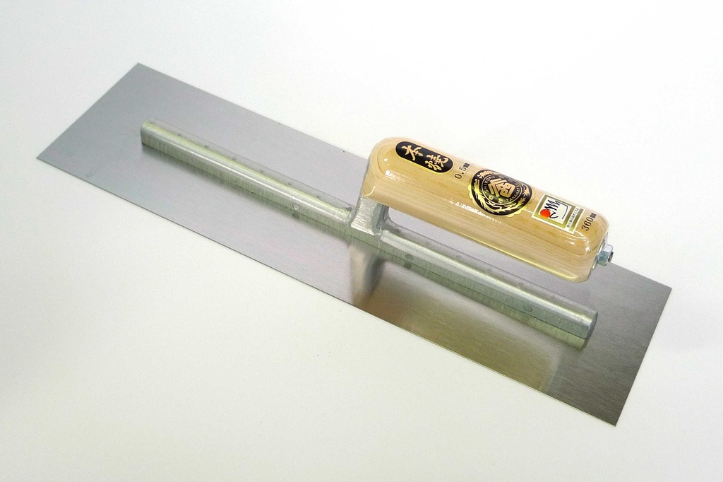 Honyaki smoothing trowel, square, 0.5 mm, European handle