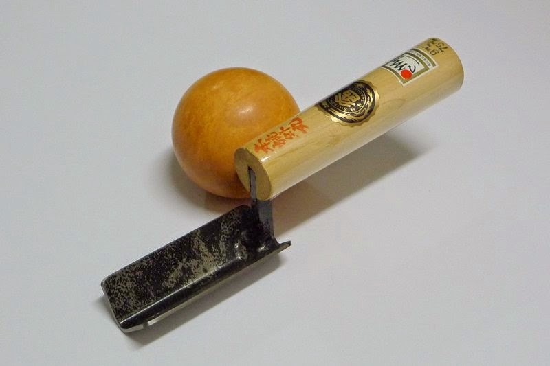 Honyaki Motokubi corner trowel, inside corner rounding 75 mm long
