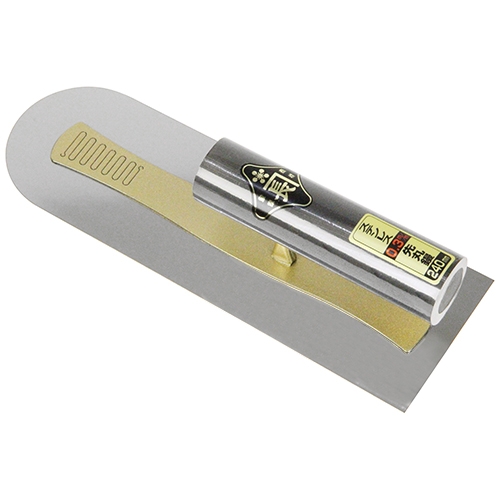 Japanese fine plastering trowel, stainless steel front round