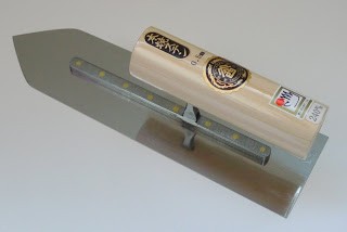 Japanische Glättekelle spitz, 0,5 mm dick, Honyaki Edelstahl