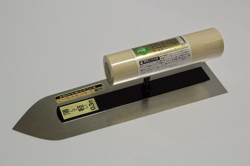 japanische Feinputzkelle, Edelstahl vorne spitz