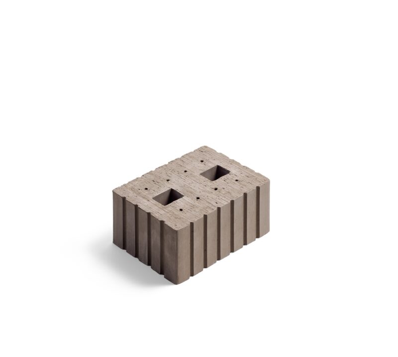 Earth bricks 3 DF 2000, load-bearing, with plaster grooves