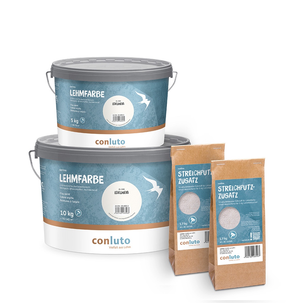 Brush applied clay plaster
