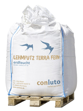 Terra clay plaster fine, earth-moist