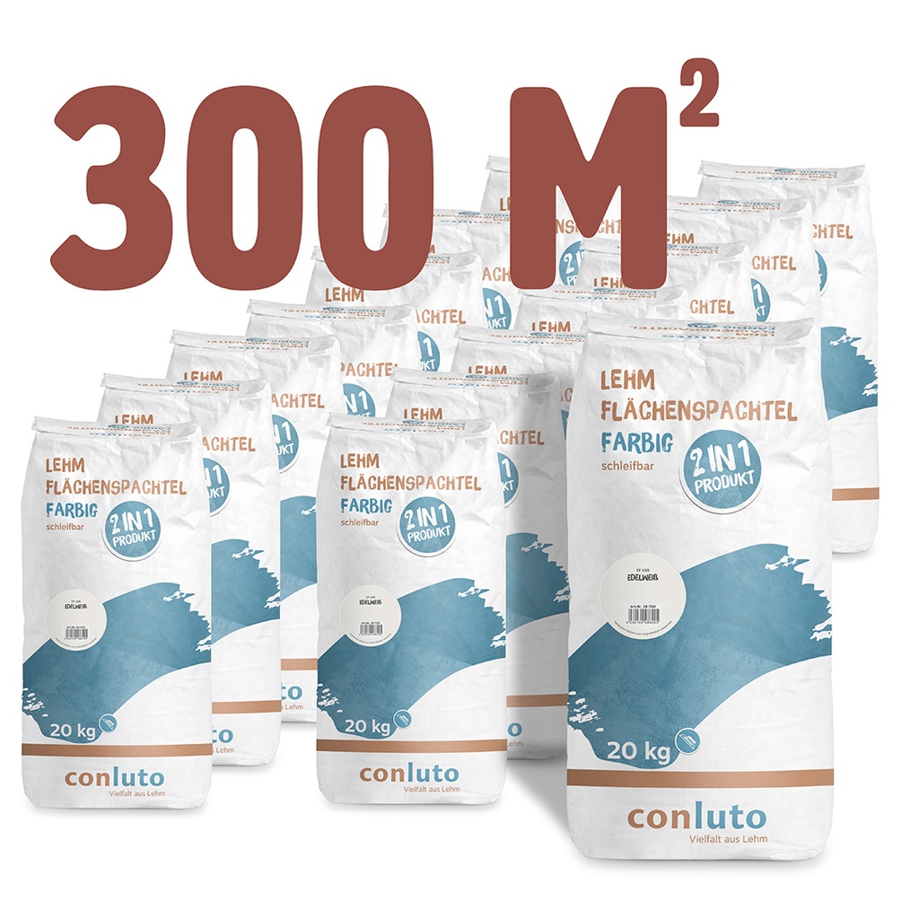 300 m² lerfinish 