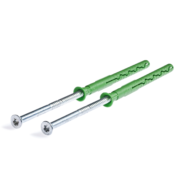 Screw dowels for insulation boards