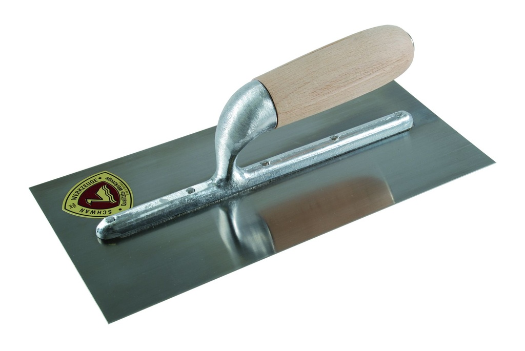 Smoothing trowel with rounded corners