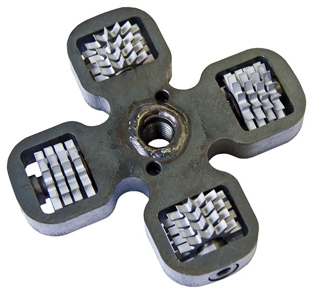 Drehkreuz kpl. mit 16 Frässternen (spitz)