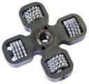 Drehkreuz kpl. mit 16 Frässternen (spitz)