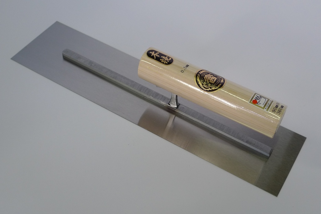 Honyaki Glättekelle eckig, 0,5 mm dick, schmal, 360 mm lang