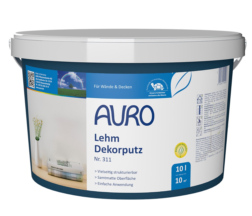 Lehm-Dekorputz, 10 Liter Nr. 311