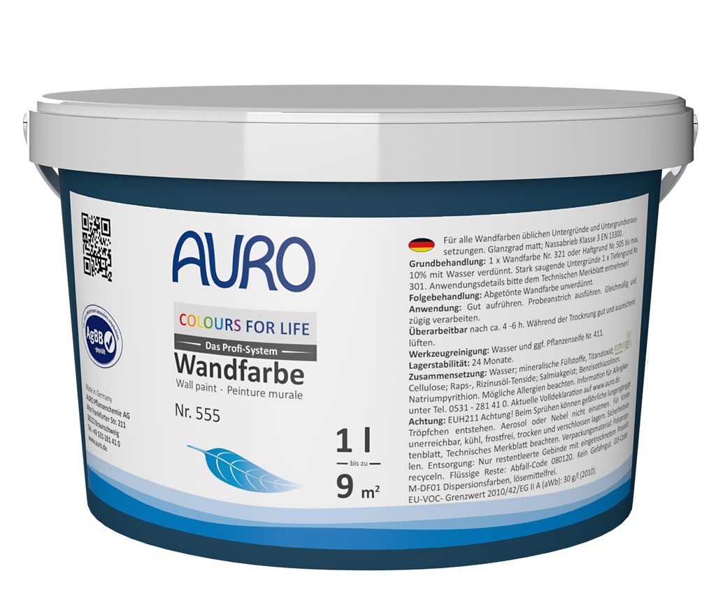 Wandfarbe Nr. 555 Farbraum BLAU