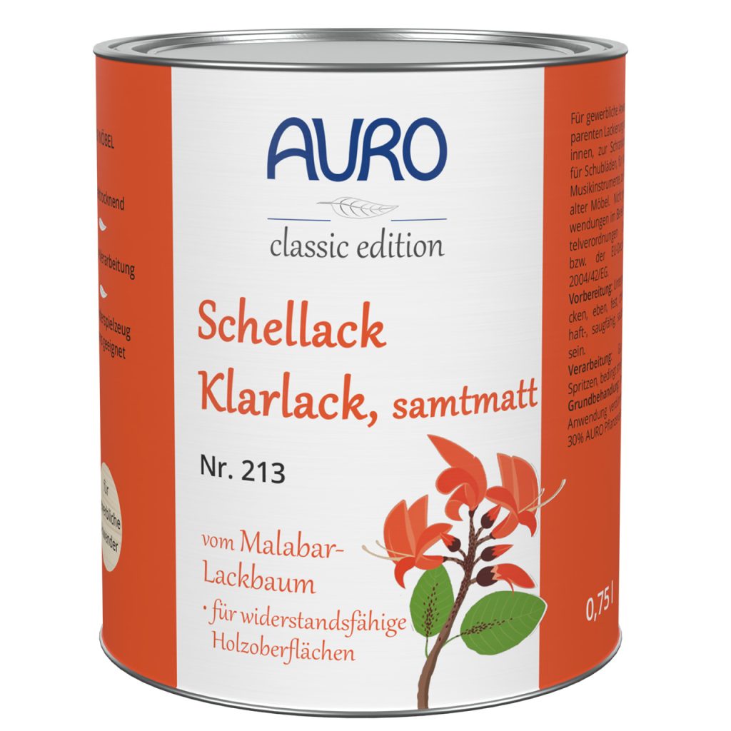 Schellack-Klarlack, samtmatt Nr. 213
