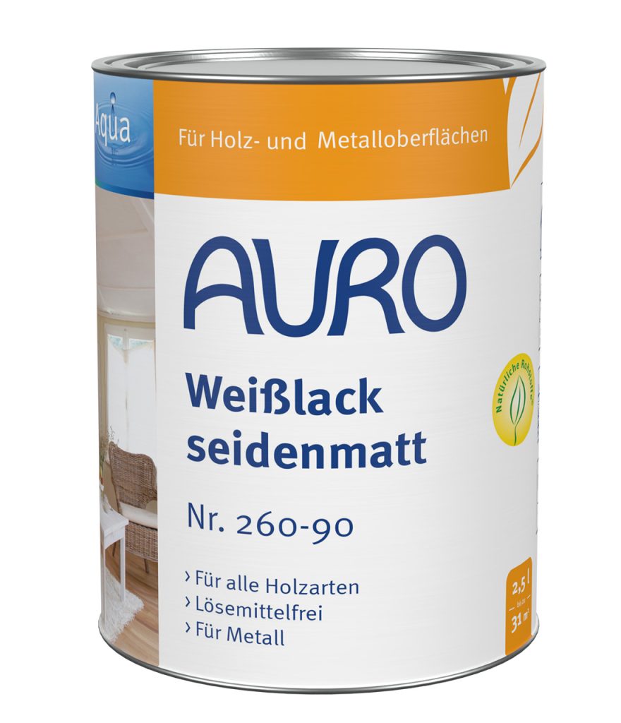 Weißlack, seidenmatt, Aqua Nr. 260-90