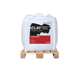 Claytec Ler isoleringspuds, let 450 kg Big Bag