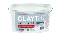 Claytec Lehmfarbe, Reinweiß 10 Liter Eimer