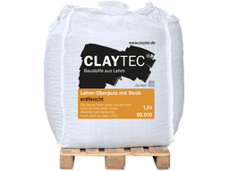 Claytec Lehm-Oberputz grob mit Stroh, trocken im Big Bag 1000 kg Big Bag