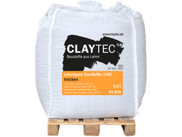 Claytec Lehmputz SanReMo (HW), trocken 800 kg Big Bag