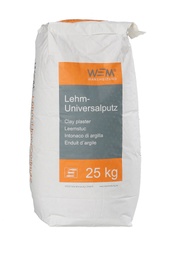 WEM - Flächenheizungen  Lehm-Universalputz Sack a 25 kg
