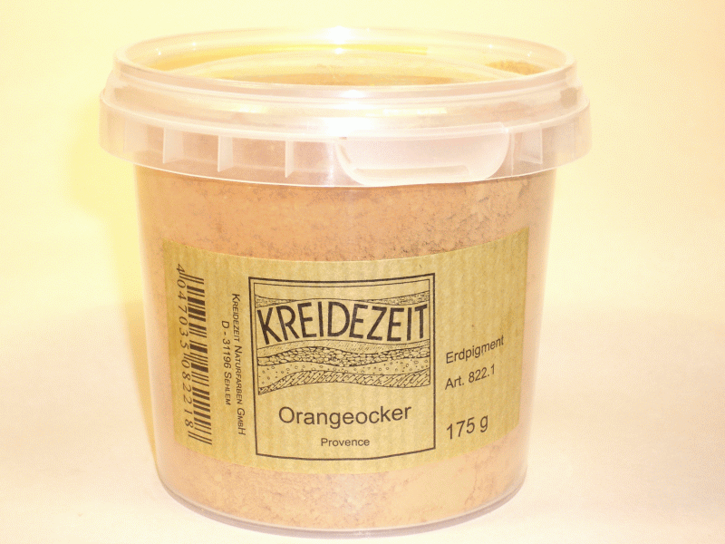 Kreidezeit Pigment orange ocher , Provence can