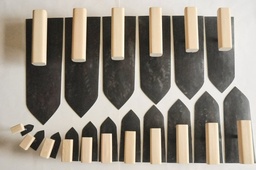 KiWaDo Yamasugi Jigane Kellenset mit 17 Kellen Stück