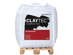 Claytec Baulehm gebrochen, Erdfeucht 1000 kg Big Bag