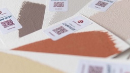 Colour sample clay paint piece