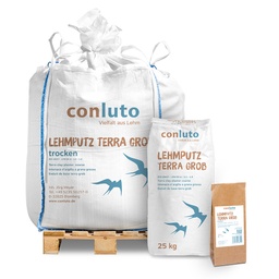 Conluto Lehmputz terra grob TROCKEN ​Stück