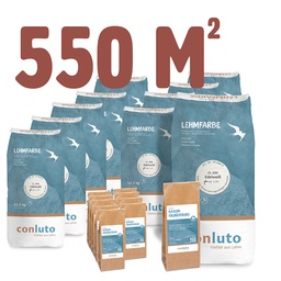 Conluto 550 m² Lehmfarbe ​Stück